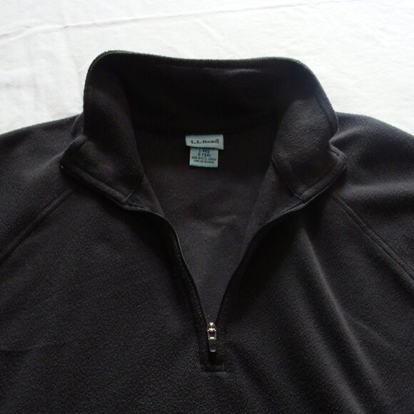 LL BEAN Charcoal Gray Long Sleeve 1/2 ZIP FLEECE Pull-Over Jacket Sz LARGE - Picture 3 of 7